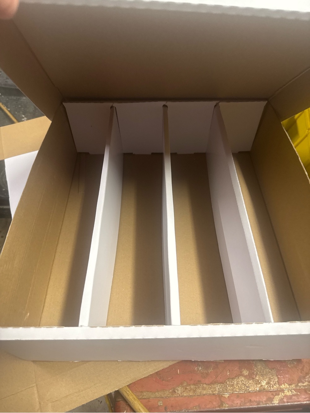 4-row Trading Card Storage - Cardboard Divided Box - Organization